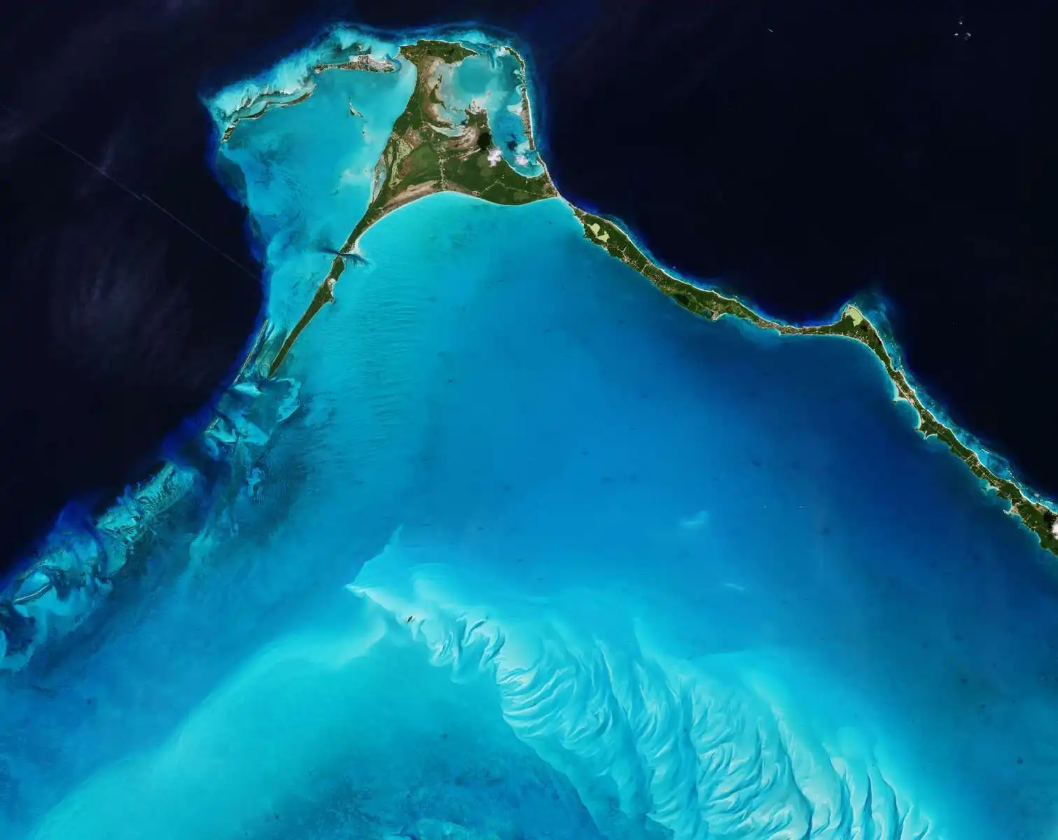 bahamas aerial shot